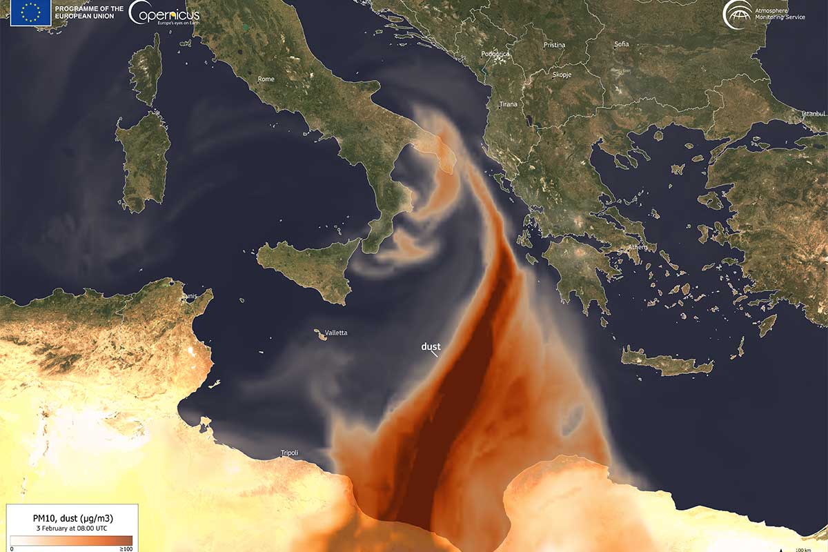 Satélite da União Europeia captura enorme nuvem de areia do Saara | Mundo & História